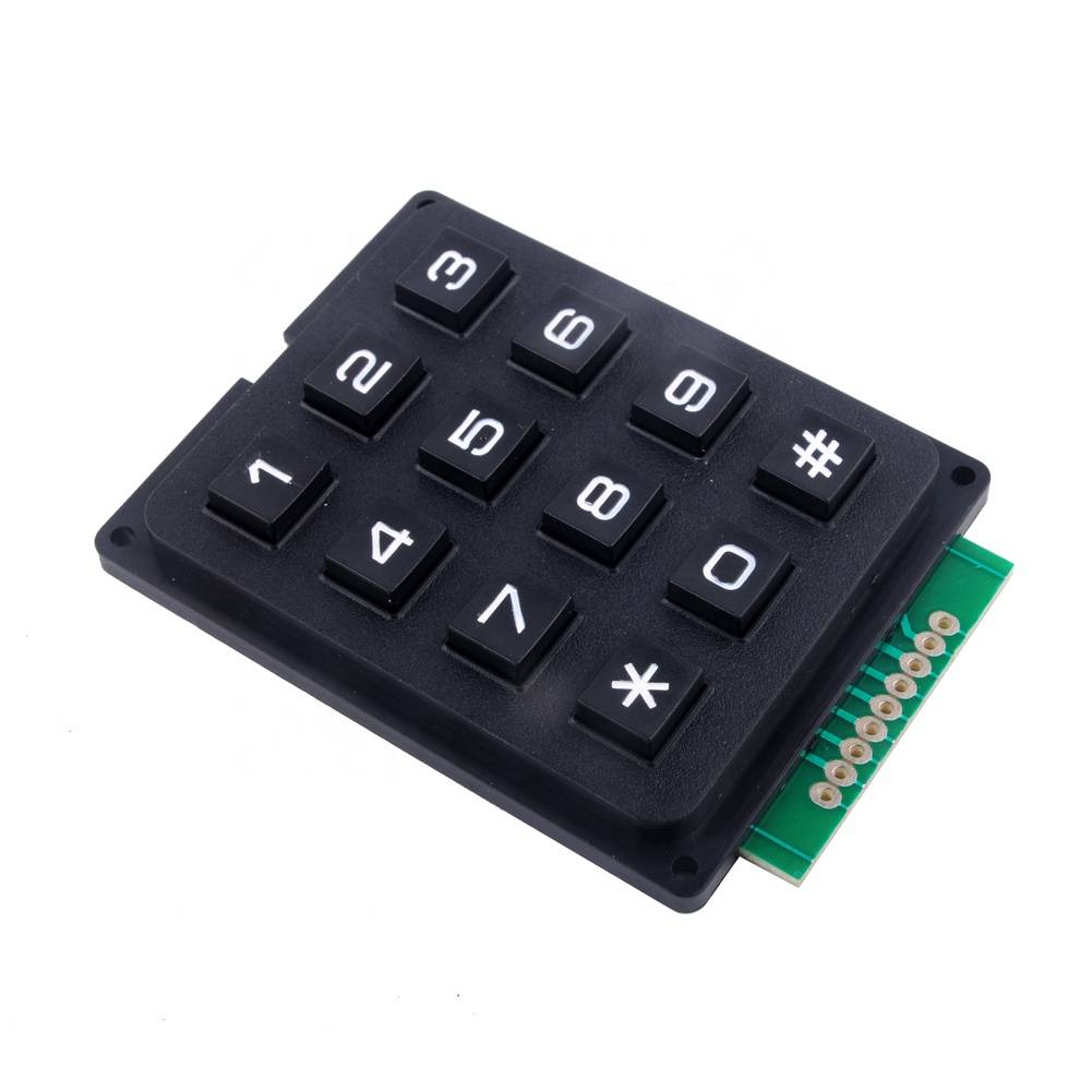 3*4 Matrix Switch Keyboard Keypad Array Module Plastic Keys 3x4 12 Key Button Membrane Switch For Arduino